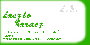 laszlo maracz business card